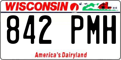 WI license plate 842PMH