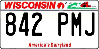 WI license plate 842PMJ