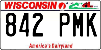 WI license plate 842PMK