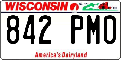 WI license plate 842PMO
