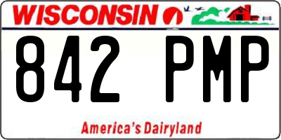WI license plate 842PMP