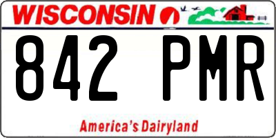 WI license plate 842PMR