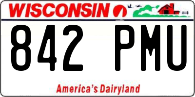 WI license plate 842PMU
