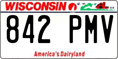 WI license plate 842PMV