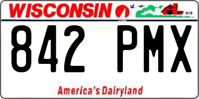 WI license plate 842PMX