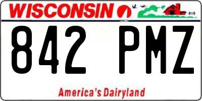 WI license plate 842PMZ