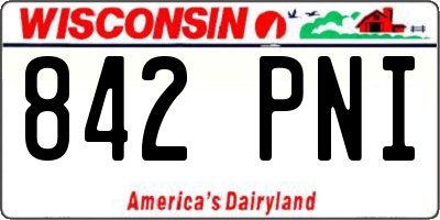 WI license plate 842PNI