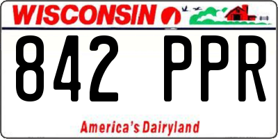 WI license plate 842PPR
