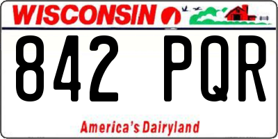 WI license plate 842PQR