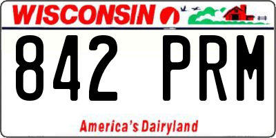 WI license plate 842PRM
