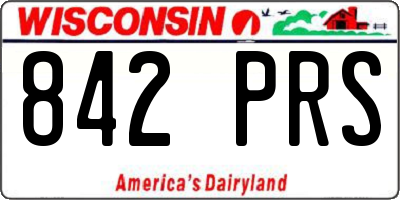 WI license plate 842PRS