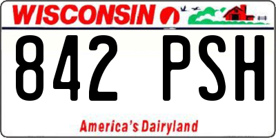 WI license plate 842PSH