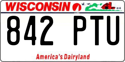 WI license plate 842PTU