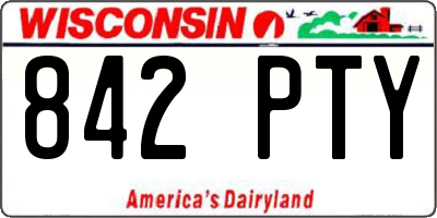 WI license plate 842PTY