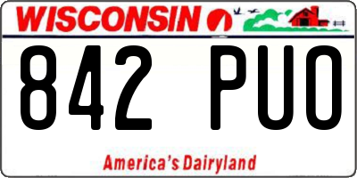 WI license plate 842PUO