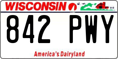 WI license plate 842PWY