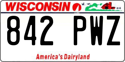 WI license plate 842PWZ
