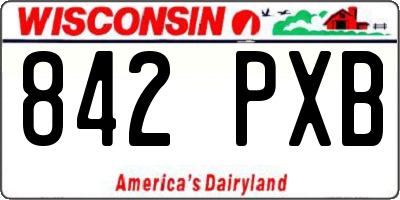WI license plate 842PXB