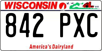 WI license plate 842PXC