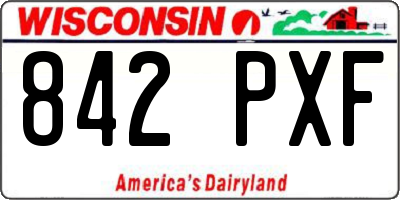 WI license plate 842PXF