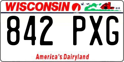 WI license plate 842PXG