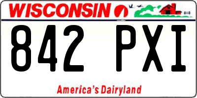WI license plate 842PXI