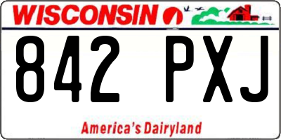 WI license plate 842PXJ