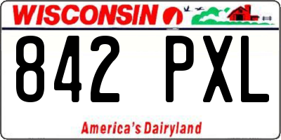 WI license plate 842PXL