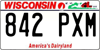 WI license plate 842PXM