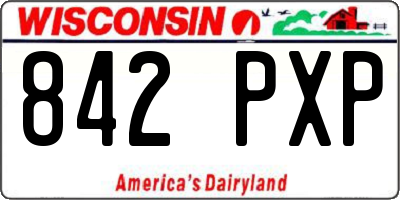 WI license plate 842PXP