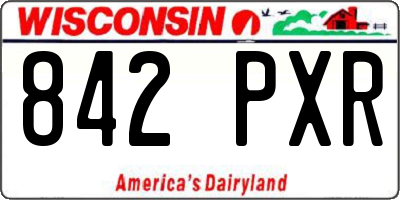 WI license plate 842PXR
