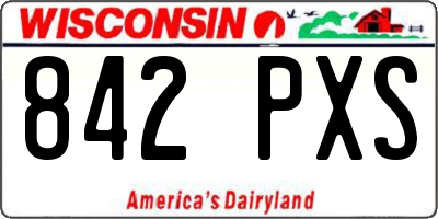 WI license plate 842PXS