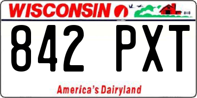 WI license plate 842PXT