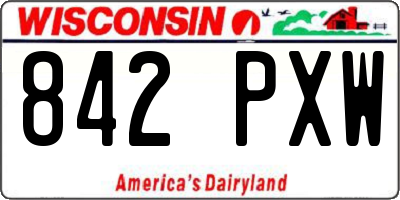 WI license plate 842PXW
