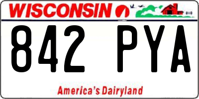 WI license plate 842PYA