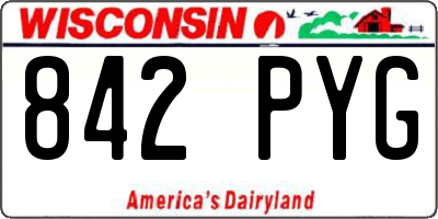 WI license plate 842PYG