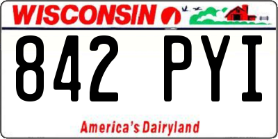 WI license plate 842PYI