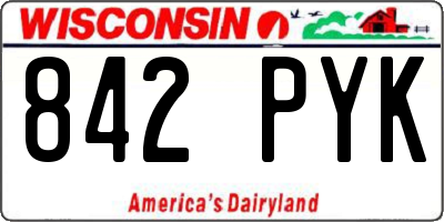 WI license plate 842PYK