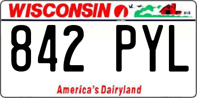 WI license plate 842PYL