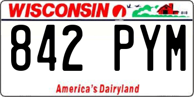 WI license plate 842PYM