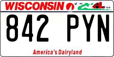 WI license plate 842PYN