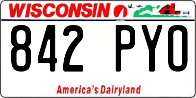 WI license plate 842PYO