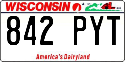 WI license plate 842PYT