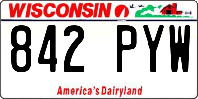 WI license plate 842PYW