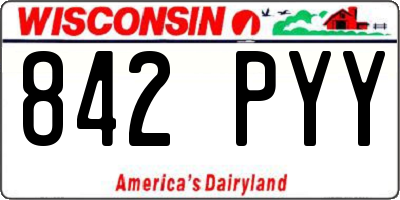 WI license plate 842PYY
