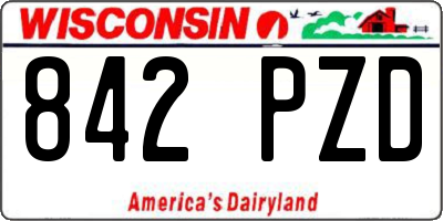 WI license plate 842PZD