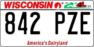 WI license plate 842PZE