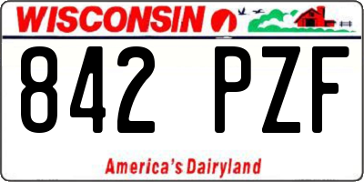 WI license plate 842PZF