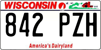 WI license plate 842PZH
