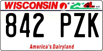 WI license plate 842PZK